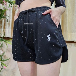 กางเกงขาสั้นรีดเพชรปักม้า สวยเซ็กซี่ ขนาดฟรีไซส์ มีกระเป๋า พ…