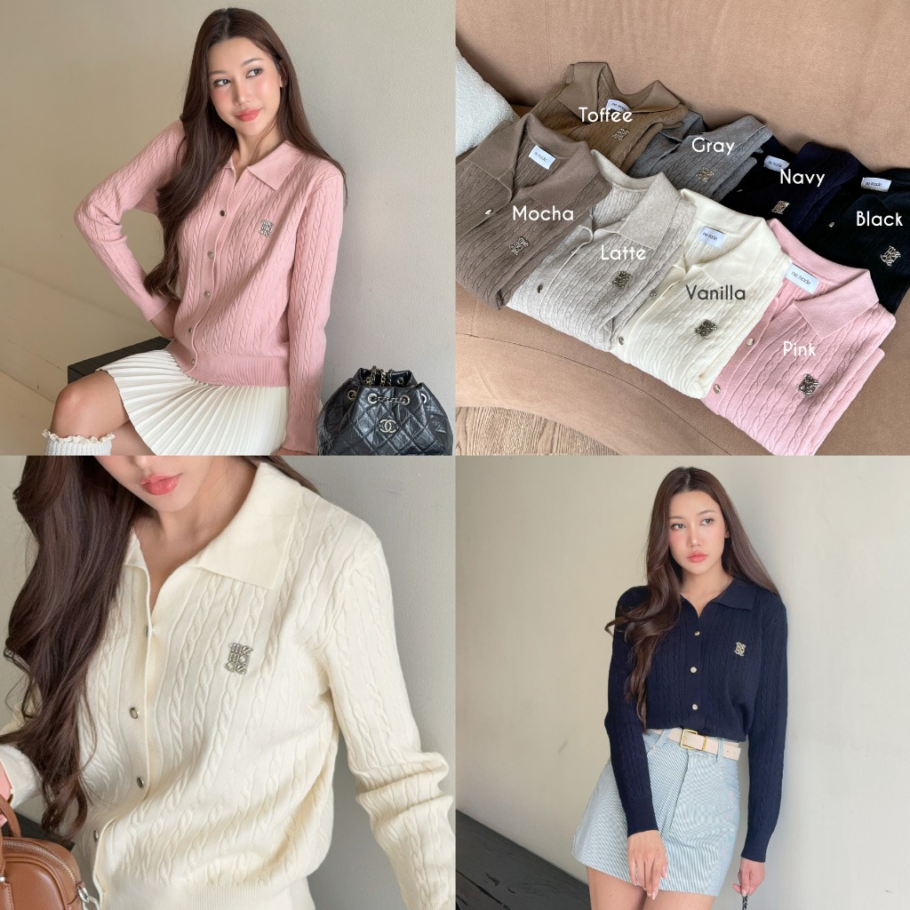 memade.เสื้อไหมพรมโปโล คาดิแกนโปโล Polo cardi