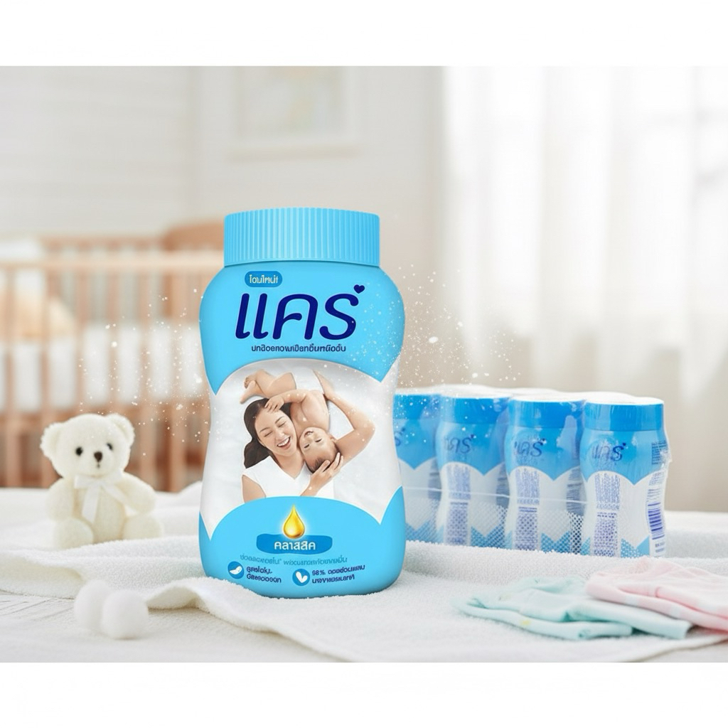 (ส่งด่วน Express Delivery ส่งไว ภายในวัน)(แพ็ค12)ยกโหล   Care แคร์ แป้งเด็ก50g ปกป้องผิวน้อย หอมละมุน ซึมซับเหงื่อ