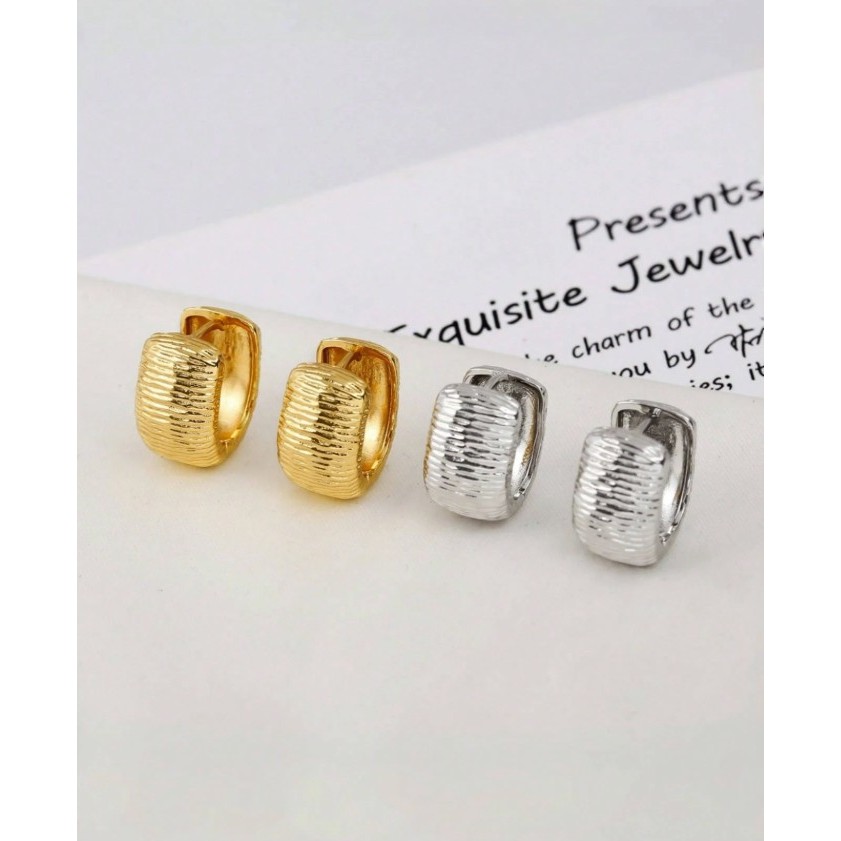KYM.vibes - pastry hoop earrings ต่างหูห่วงสแตนเลส