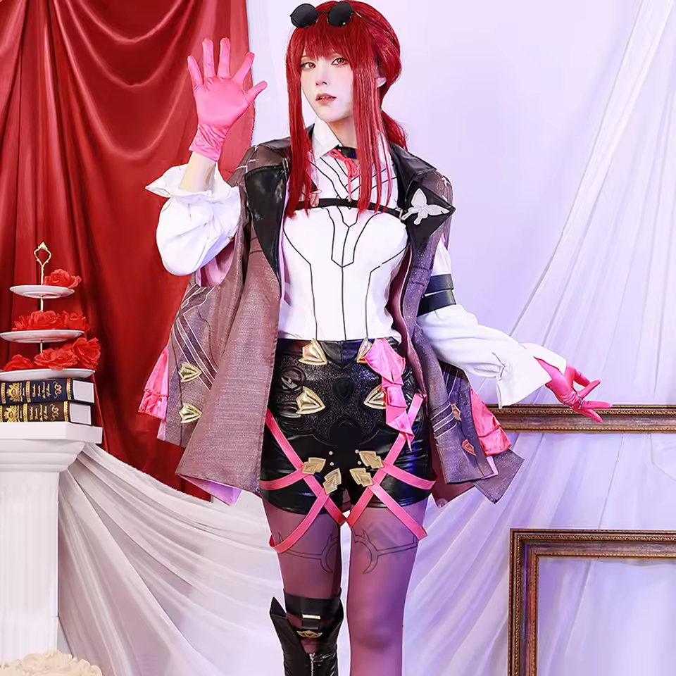 Honkai Star Rail Kafka Cosplay Costume Carnival Uniform Anime Halloween Party เสื้อผ้าคอสเพลย์ ปักลา