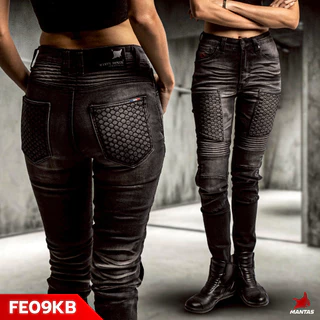 กางเกงการ์ดผู้หญิง CE Level 2 แบรนด์ไทย MANTA DENIM รุ่น FE SERIES กางเกงไบค์กี้