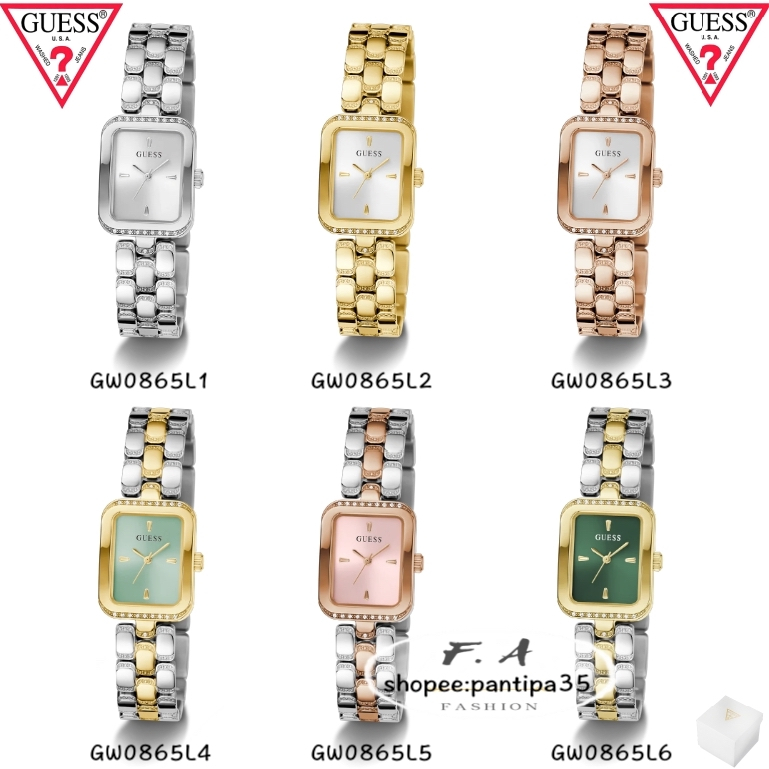 F.A Guess นาฬิกาอะนาล็อกผู้หญิงค่ะ สายเคเบิลมีรายละเอียดลูกปัดที่ประณีตค่ะGW0865L1 GW0865L2 GW0865L3 GW0865L4 กว้าง：22MM