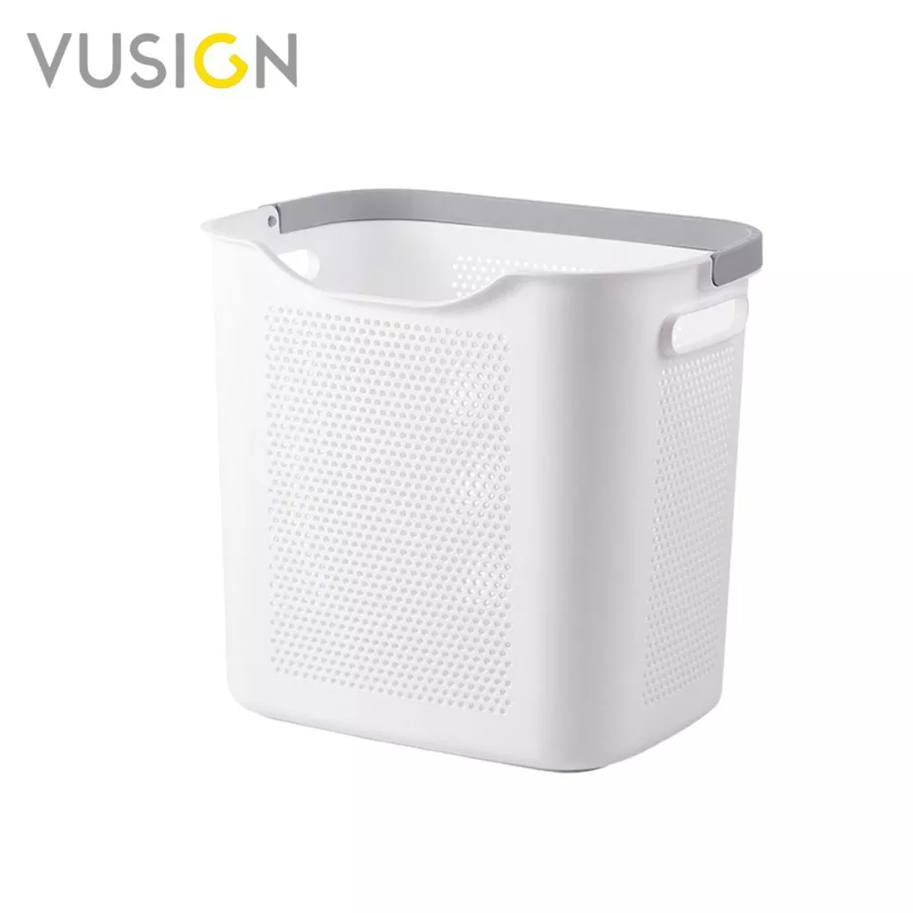 Vusign ตะกร้า ตะกร้าอเนกประสงค์ ตะกร้าใส่ผ้า มินิมอล มีหูหิ้ว จุได้เยอะ จัดระเบียบบ้าน Cloth Basket