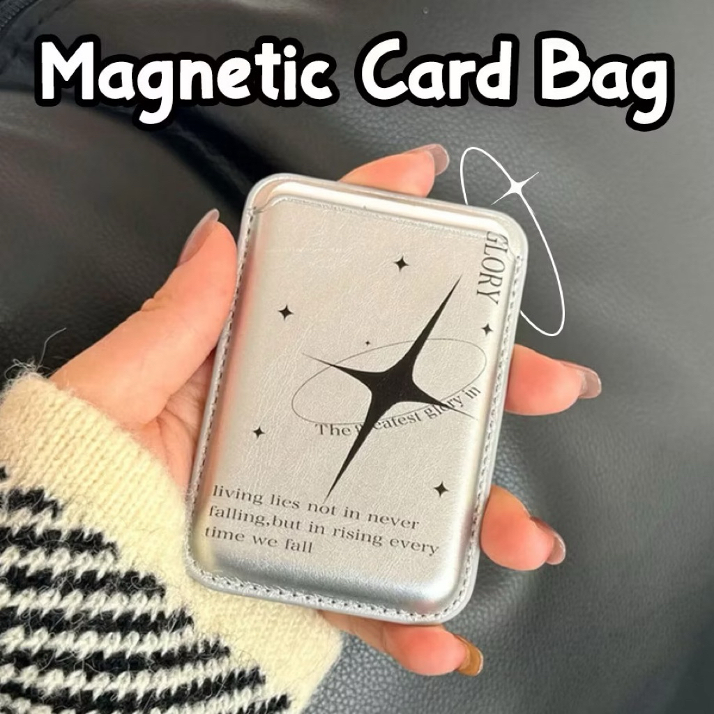 Wallet Card 🎀 กระเป๋าใส่บัตรสไลค์ Y2K แบบแม่เหล็ก ใส่บัตรได้3บัตร สะดวกพกพาง่าย