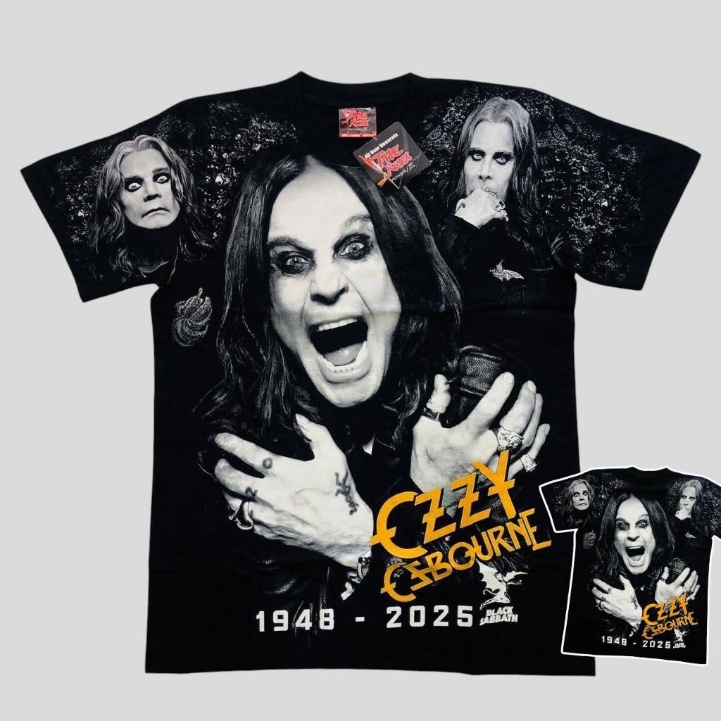 เสื้อยืด Ozzy Osbourne black Sabbath overprint