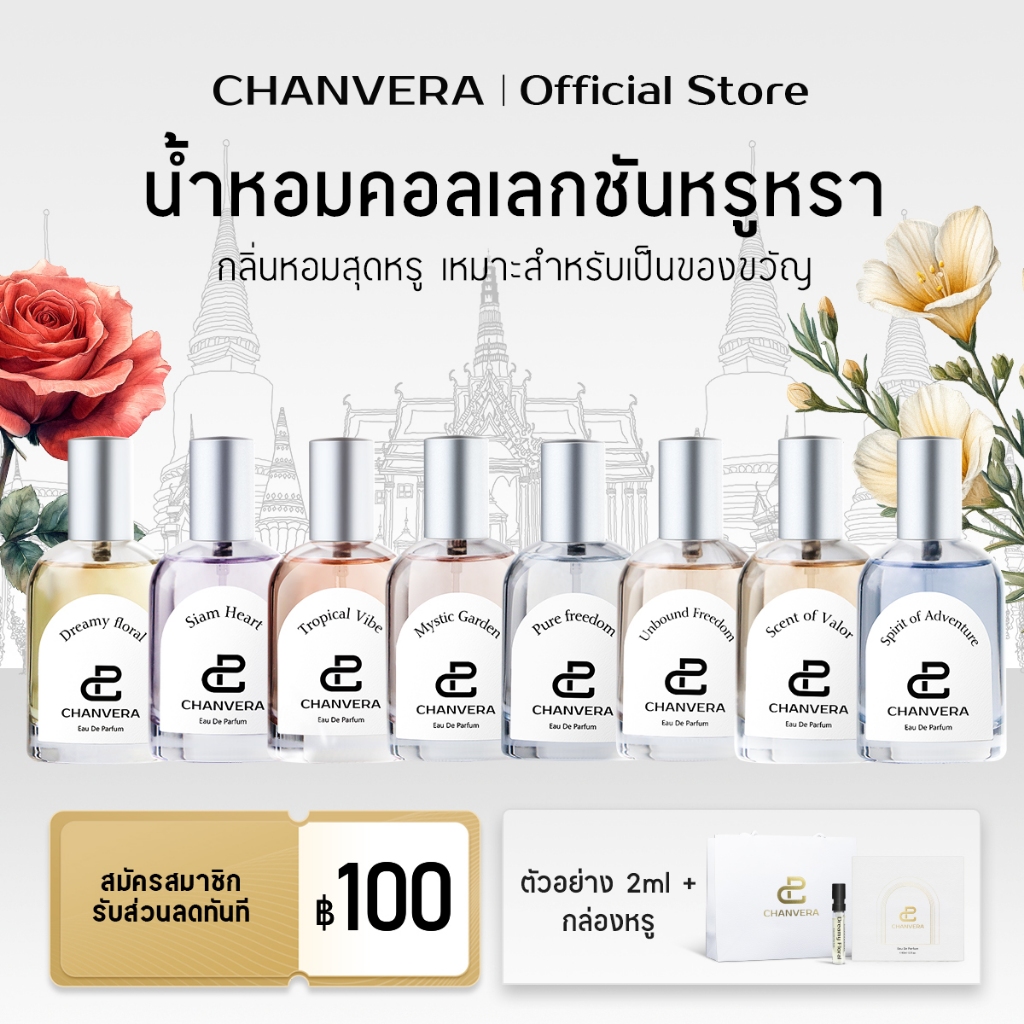 น้ำหอม CHANVERA 45ml น้ำหอมแท้ | น้ำหอมผู้หญิง/ผู้ชาย ขวดพกพา กลิ่นหอมติดทนนาน ของขวัญแทนใจ