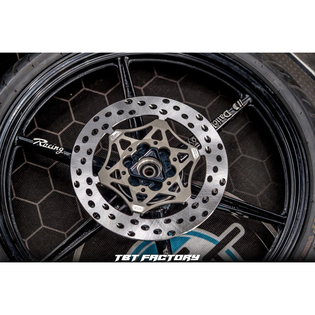 จานเบรคTBT พร้อมแผ่นรองจานแต่ง ขนาด220มิลแบบ Tdrive รุ่นLimited พร้อมแผ่นรองจานใส่เวฟ