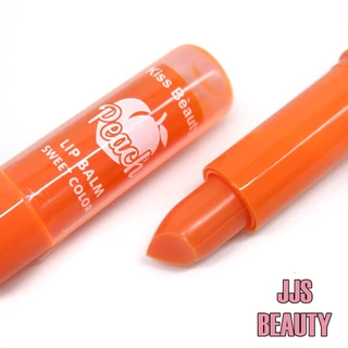 [SALE] Kiss Beauty Peach Color Lip Balm เมจิกลิปบาล์ม กลิ่นพีช ริมฝีปากอมชมพู no.2975