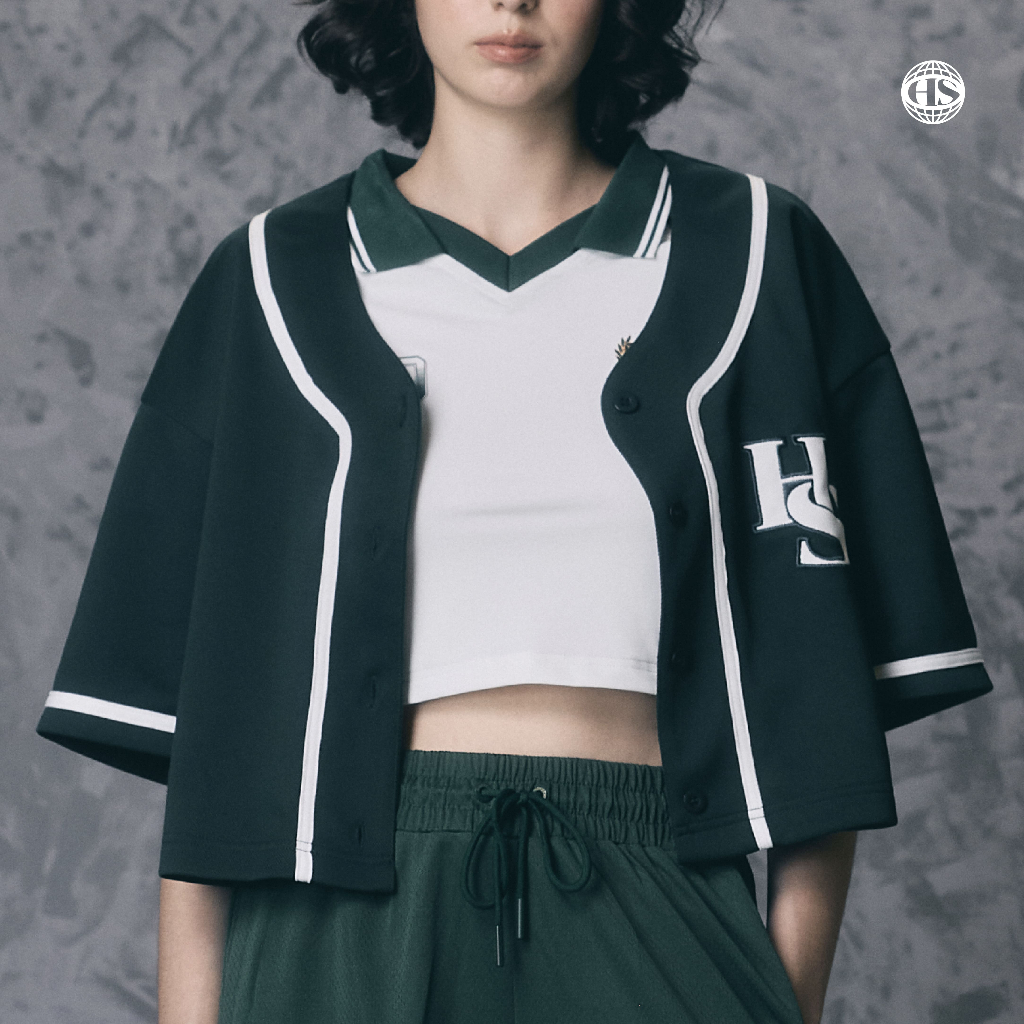 High School sports collection crop basic baseball เสื้อเบสบอลเบสิกครอป เนื้อผ้าคุณภาพดี - OTG24569