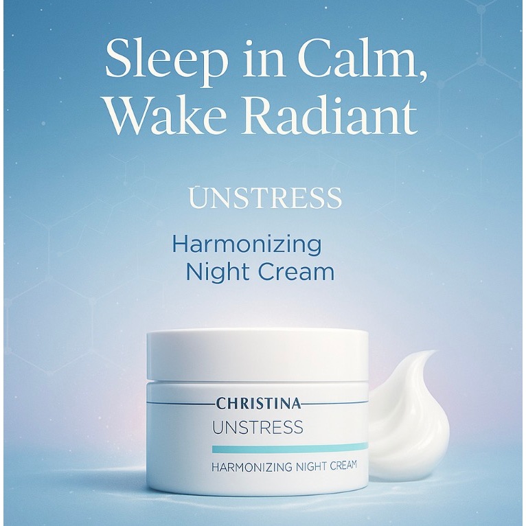 CHRISTINA UNSTRESS Harmonizing Night Cream 50ml | Night Skincare for Sensitive Skin | Deep Repair | 