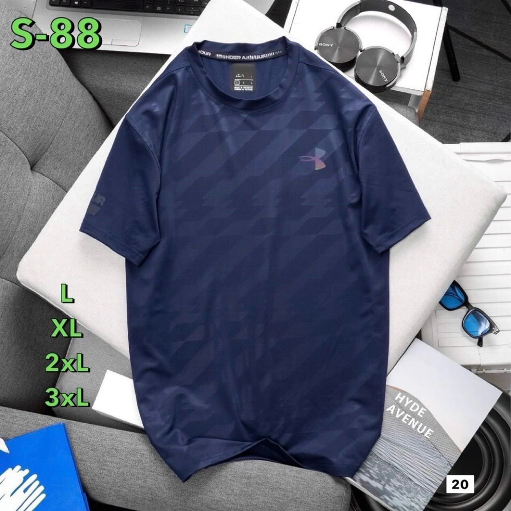 เสื้อกีฬาผู้ชาย คอกลมแขนสั้น เนื้อผ้าลื่น T Shirt man04 ราคา ถูกที่สุด ดีลบีเคเค แกลเลอรีภาพที่ 2