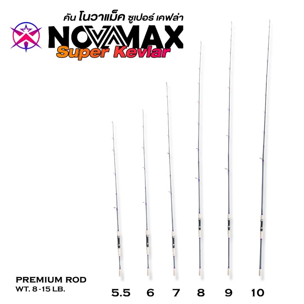 คันเบท - สปิ้น รุ่น Novamax (โนว่าแม็ก) เวท 8-15 ปอนด์