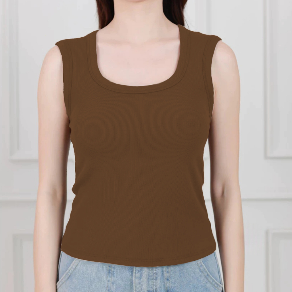 เสื้อกล้าม รุ่นB128 คอเหลี่ยม แฟชั่นยอดฮิตตามเทรน ผ้าใส่สบาย ใส่แล้วเข้ารูปเข้าทรงสวย