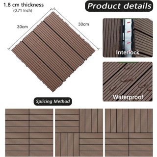 จัดส่งทันที🔥 แผ่นปูพื้นสวน DIY แผ่นไม้ปูพื้น ตกแต่งสวน 30x30…