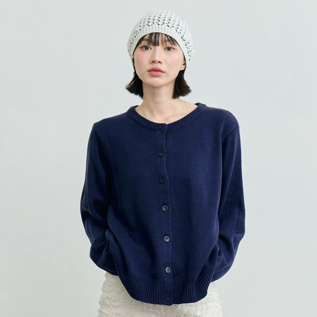 Anya cardigan เรียบ คาร์ดิแกน ไหมพรม คอกลม oversize plussize ยืดเยอะ ตัวสั้น