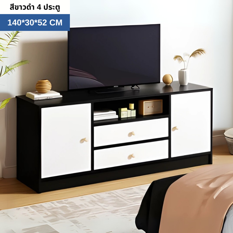 ชั้นวางทีวี 65/55/32นิ้ว ไม้เนื้อแข็ง  ตู้วางพร้อมลิ้นชัก รับน้ำหนักได้ดี - รูปที่ 6