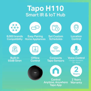 TP-Link Tapo H110 Smart IR & IoT Hub อุปกรณ์เปิดปิดแอร์ ทีวีและรีโมท ควบคุมผ่านApp หมดปัญหารีโมทหายหรือแบตเตอรี่หมด