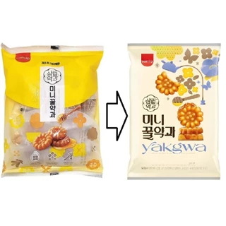 แพ็คเกจใหม่! พร้อมจัดส่ง ยักกวา ขนมคุกกี้น้ำผึ้งเกาหลี ขนาด 70กรัม, 140กรัม Samlip Yakwa 70g, 140g 삼립 미니 꿀 약과