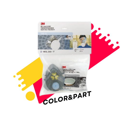 3M หน้ากากครึ่งหน้าไส้กรองเดี่ยว 3200-55 สำหรับงานพ่นสี [ ประกอบด้วย หน้ากากรุ่น 3200 + ตลับกรองรุ่น
