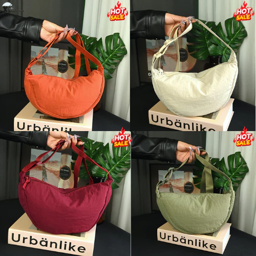 (ส่งด่วน)xspeedfashion (X1872)กระเป๋าสะพายข้างผ้ายู่ยีไนล่อน โทนสีเข้ม มี 5 สี