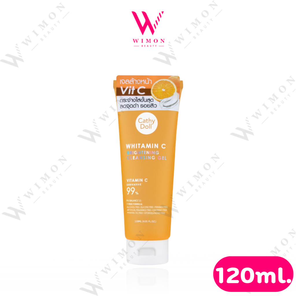 Cathy Doll ไวท์ทามินซีไบรท์เทนนิ่งคลีนซิ่งเจล 120ml Cathy Doll Whitamin C Brightening Cleansing Gel