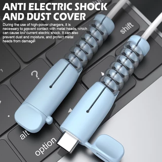 ตัวป้องกันสายข้อมูลAndroid/IP Type C/USB Charger Cable Protector USB to Type C ปลั๊กสายเคเบิล Anti Fracture ฝาครอบซิลิโค
