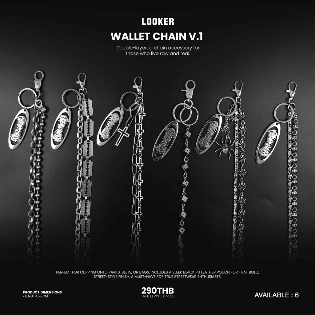 LOOKERGANG WALLET CHAIN V.1  สายคล้องลายโซ่