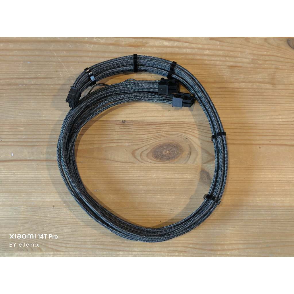 สายถัก สั่งทำ สายไฟ ATX3.1 สายถัก 8PIN+8PIN TO 16PIN(12+4PIN) 12VHPWR สำหรับ PSU THERMALTAKE GF ทุกร