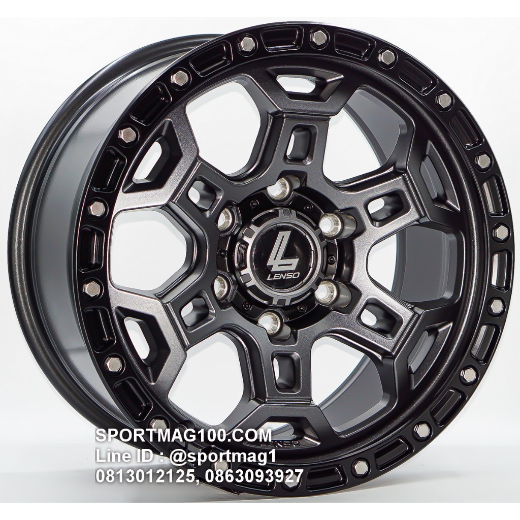 ล้อแม็กซ์ Lenso ARGO ขอบ17นิ้ว 6รู139.7 สีเทาขอบดำ กว้าง9นิ้ว Offset30 [22441]