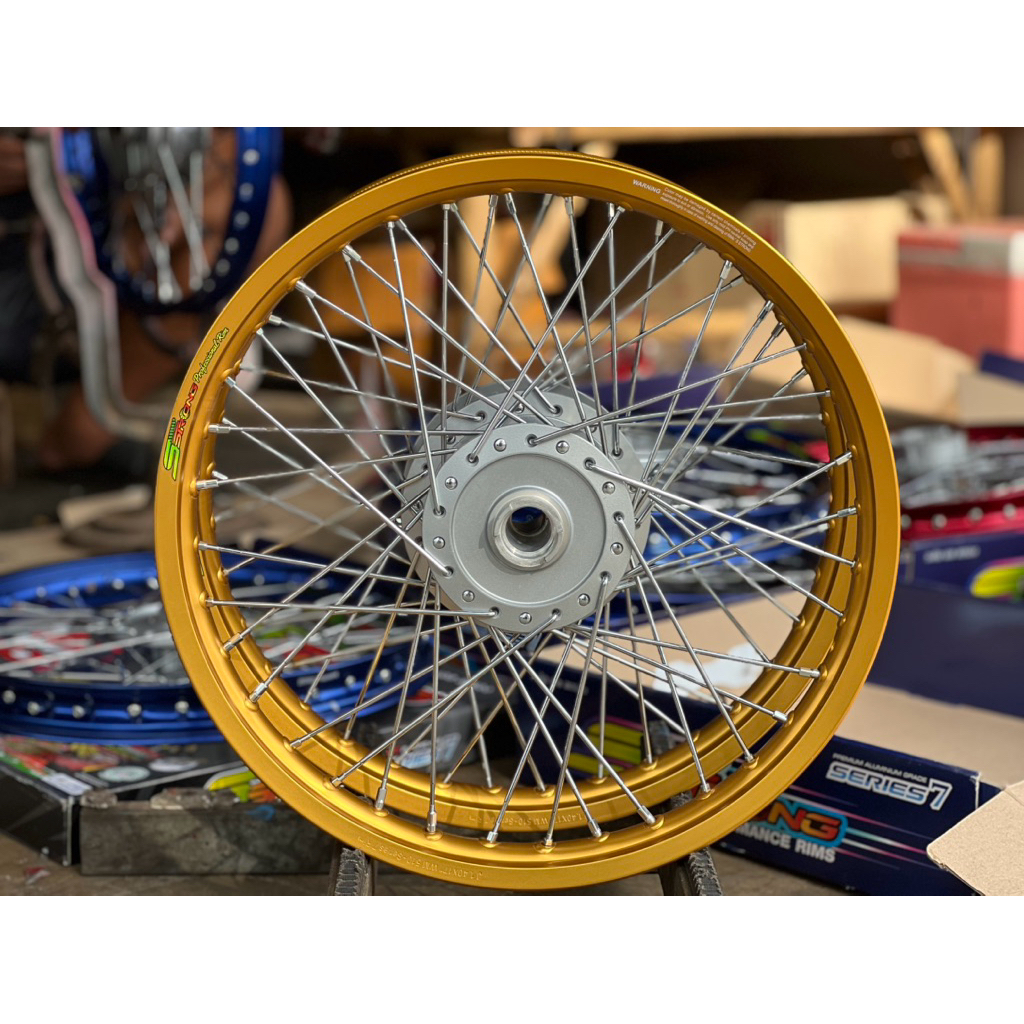 ชุดล้อเอสตรอง ทรงขอบเรียบ ขนาด 17/17 1.4 (ดุมยาซากิ-ดุมแท้ศูนย์-ซี่รวดGUSO) พร้อมประกอบไปให้ - รูปที่ 2