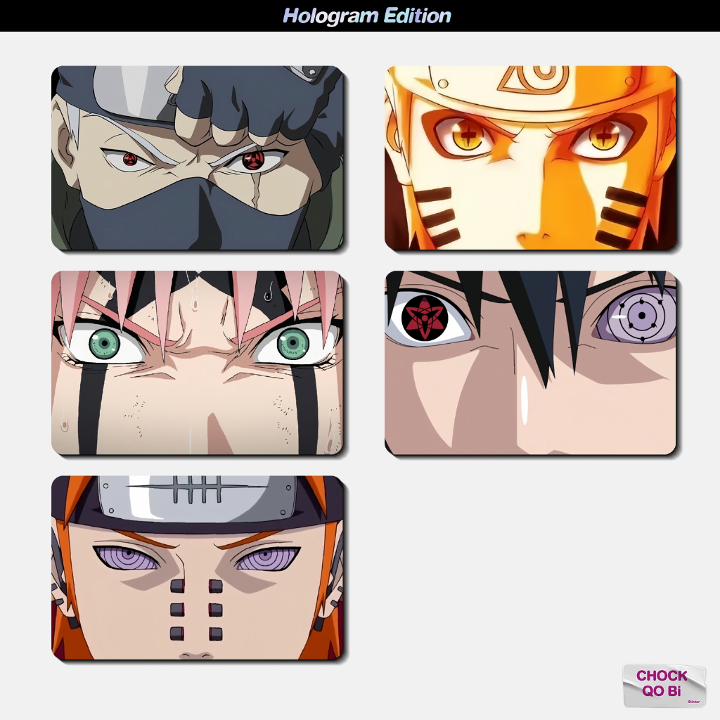 [ STICKER SKIN CARD ] Naruto นารูโตะ สกินการ์ดสติกเกอร์ติดบัตร - BTS MRT ATM : Chock Qo Bi