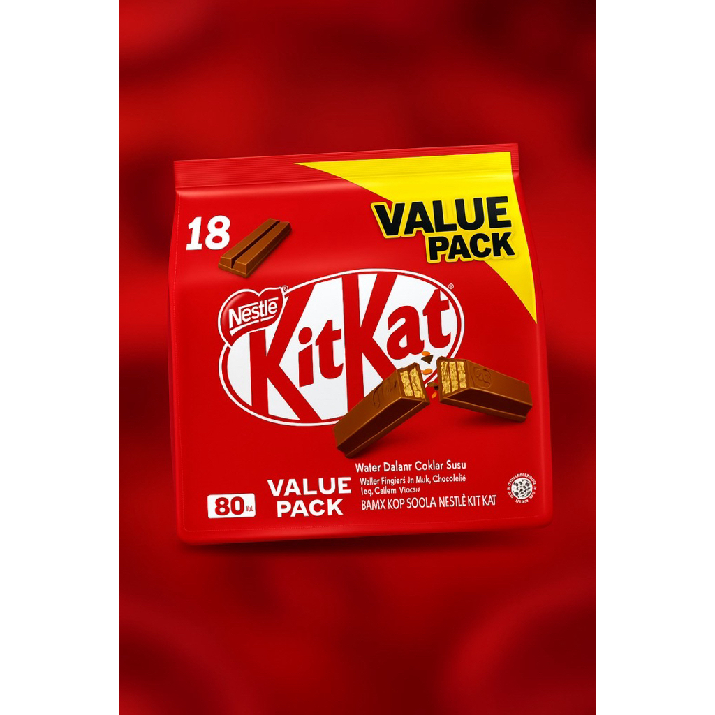 Kitkat value 18 ชิ้น 🔥HOT🔥 Kitkat คิทแคท 🍫 เวเฟอร์เคลือบช๊อคโกแลต 😅ตำนานสุดฮิตตลอดกาล👌