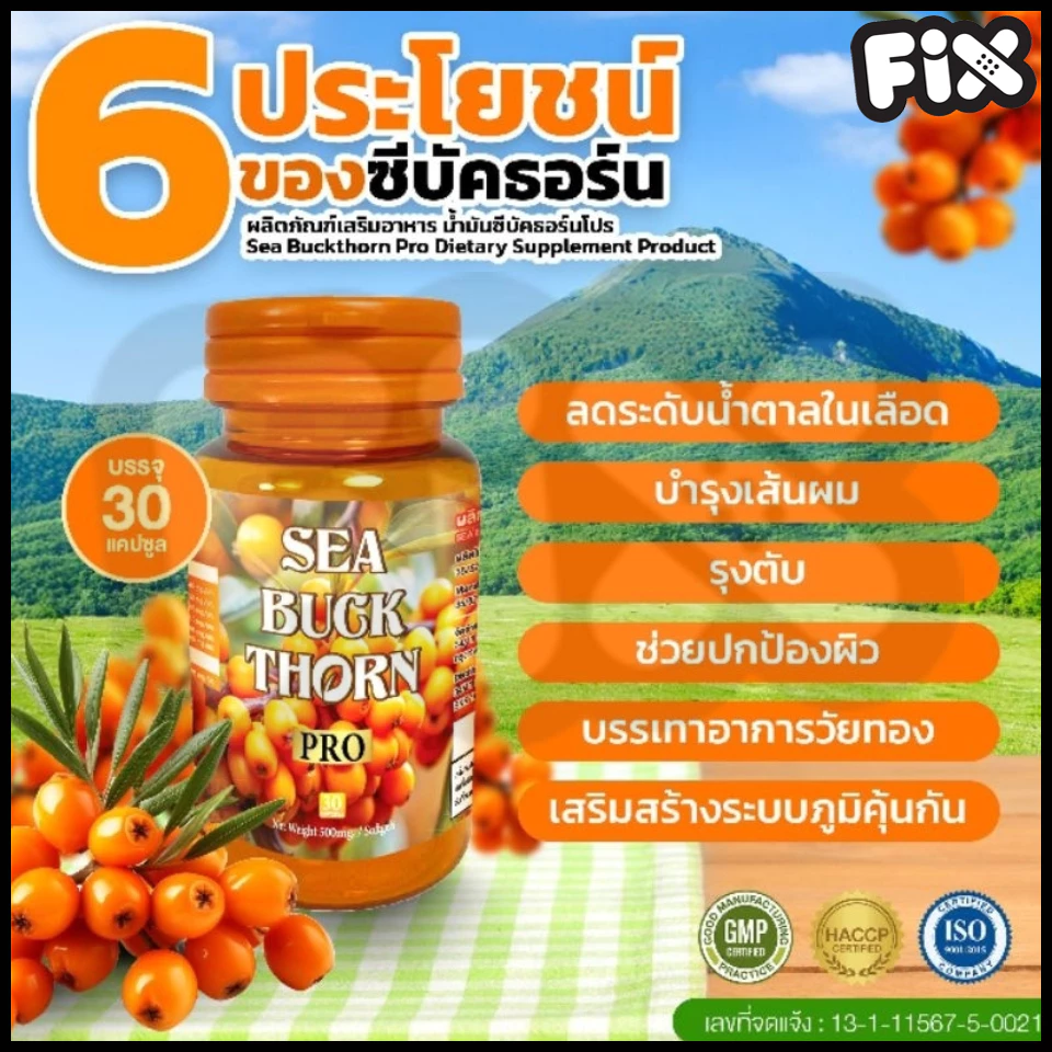 Sea Buckthorn Pro ซีบัคธอร์นโปร วิตามิน คอลลาเจน บำรุงสุขภาพ thumbnail 3