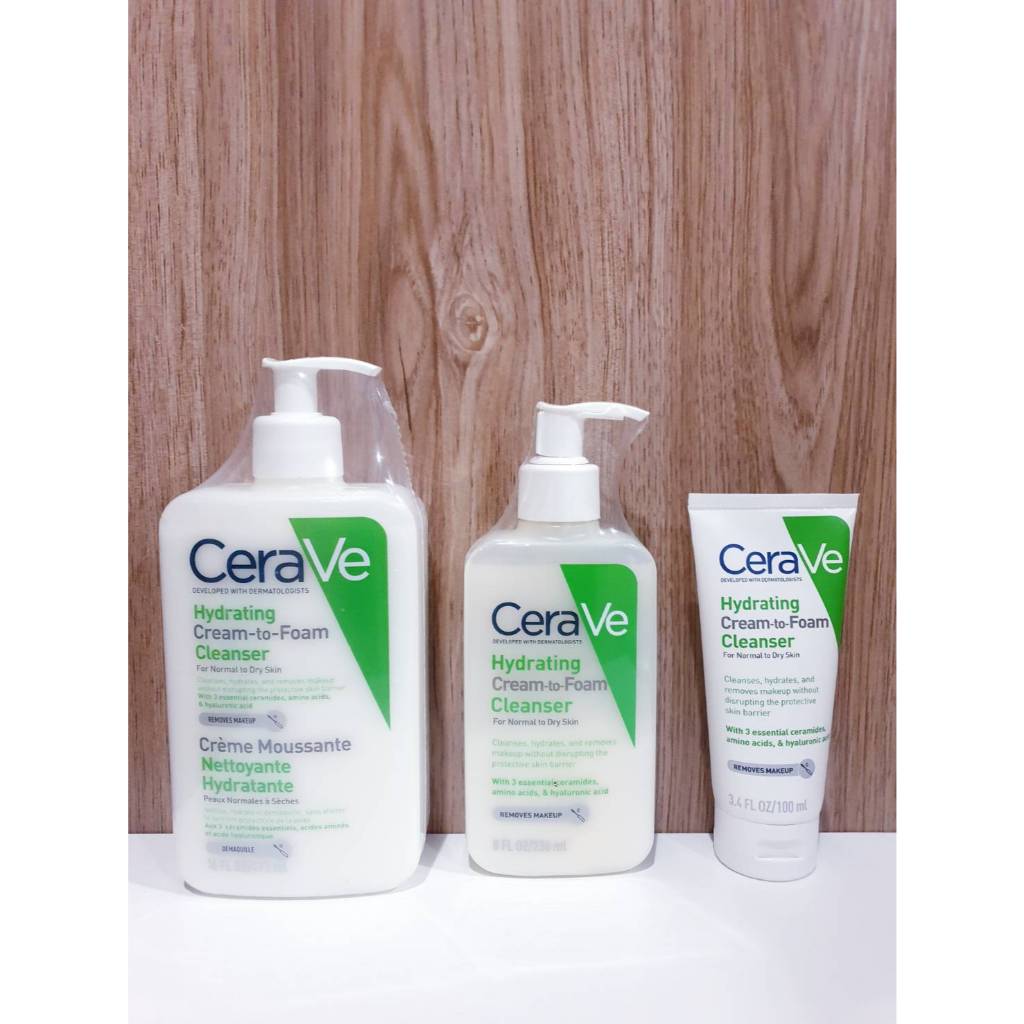 CeraVe Hydrating Cream to Foam Cleanser for Normal to Dry Skin
