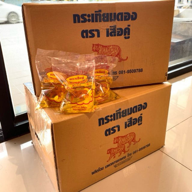 กระเทียมดอง ตราเสือคู่(ยกลัง)