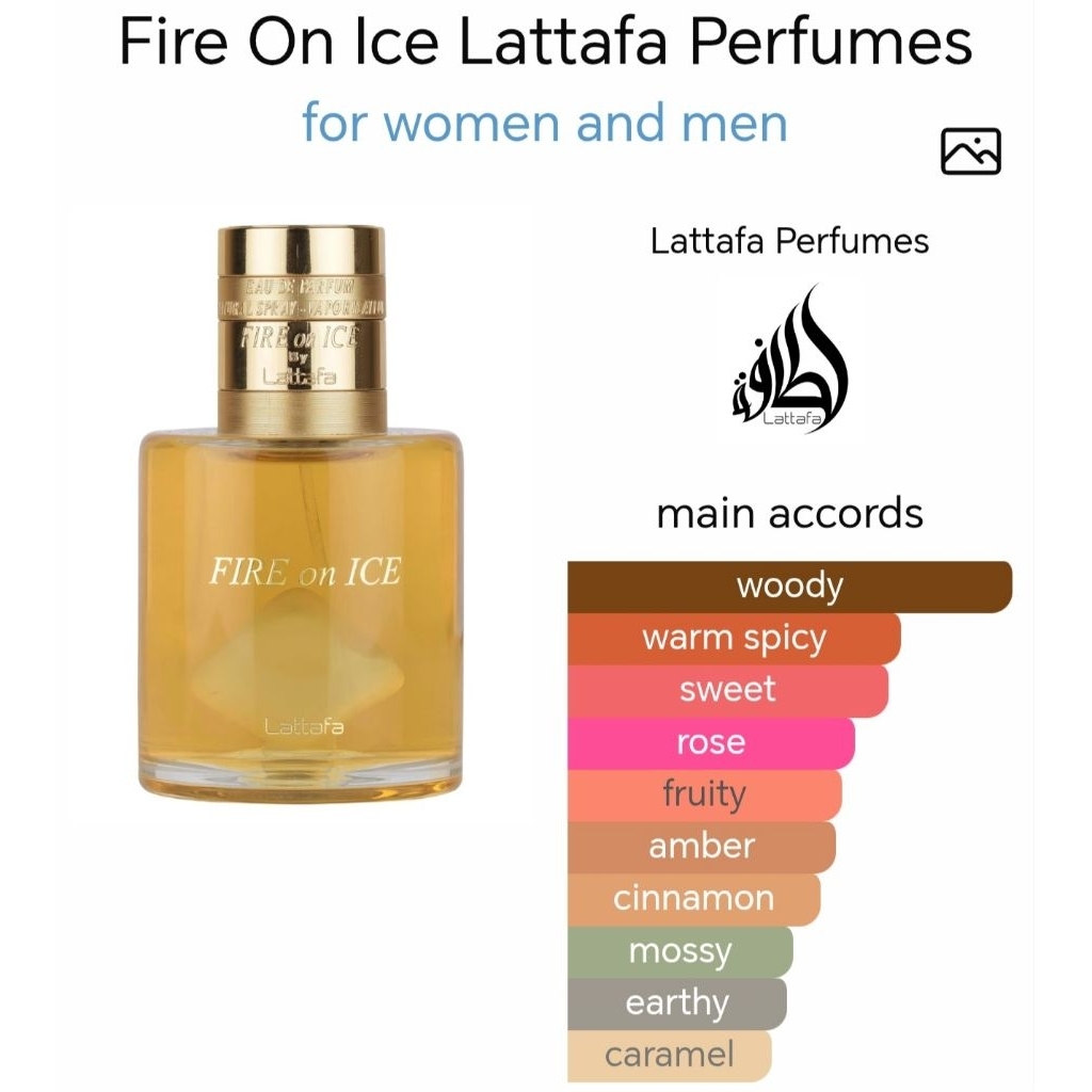 original Arabic perfume by Lattafa fire on ice/sheriff
