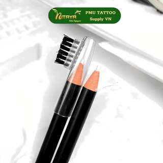 ดินสอ PMU 2 มม. สำหรับร่างโครงคิ้ว–ขอบปาก สีแดง/ดำ/ขาว เส้นคม ชัด
