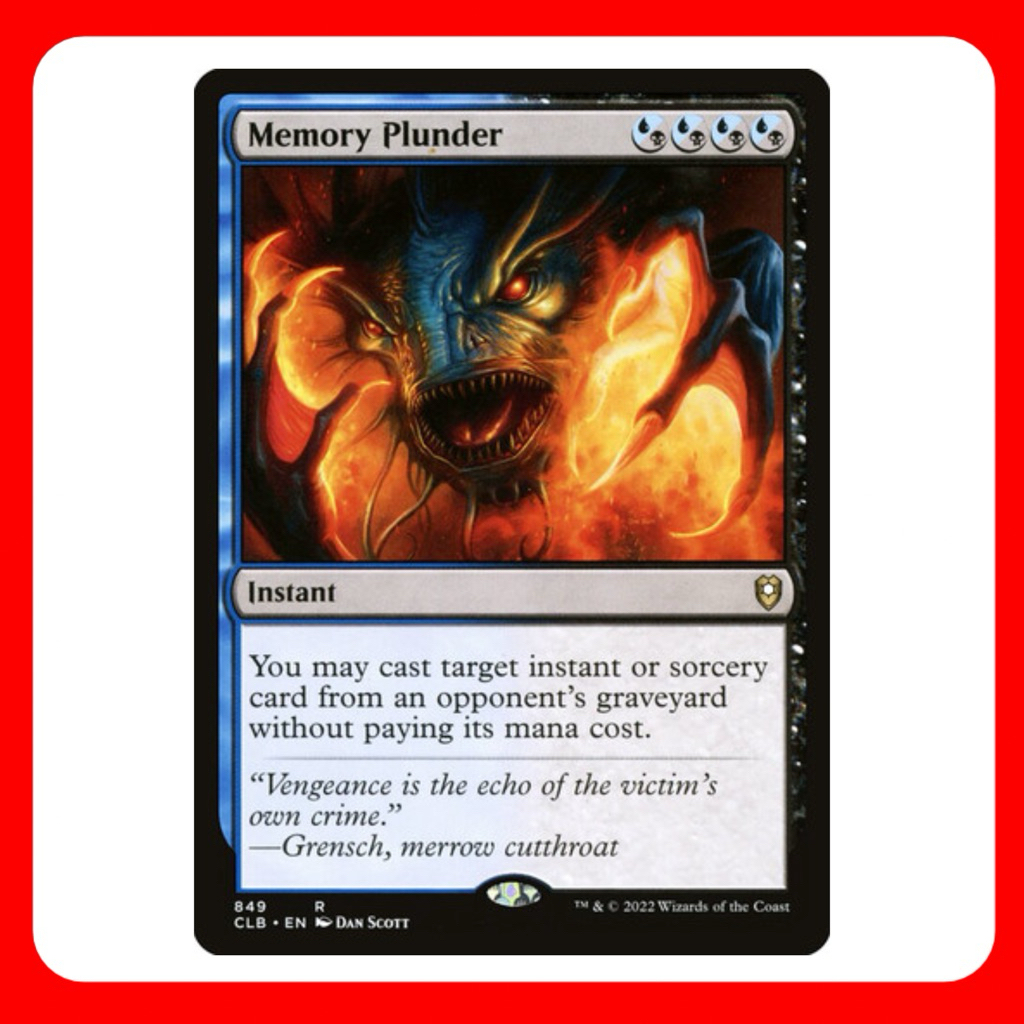 [MTG] Memory Plunder [CLB] [MULTI] [RARE] [NORMAL] [ENG] (การ์ดเมจิค / Magic the Gathering) [EDH]