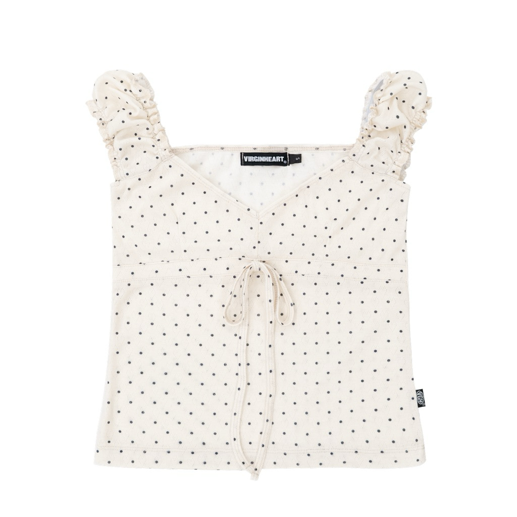 hay  Polkadot tank top (lot นี้สีครีม* ดูรูปภาพรูปหลัก )