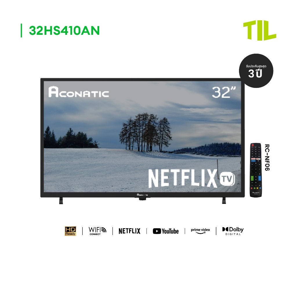 Aconatic LED Netflix TV Smart TV HD สมาร์ททีวี ขนาด 32 นิ้ว รุ่น 32HS410AN (รับประกัน 3 ปี)
