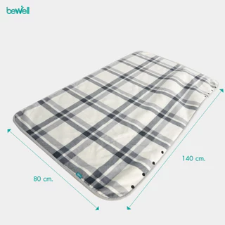 Bewell ผ้าคลุมไหล่ 2 in 1 Poncho Fleece Blanket มีกระดุม เหมาะใช้คลุมระหว่างทำงาน ขนาด 140x80 cm.