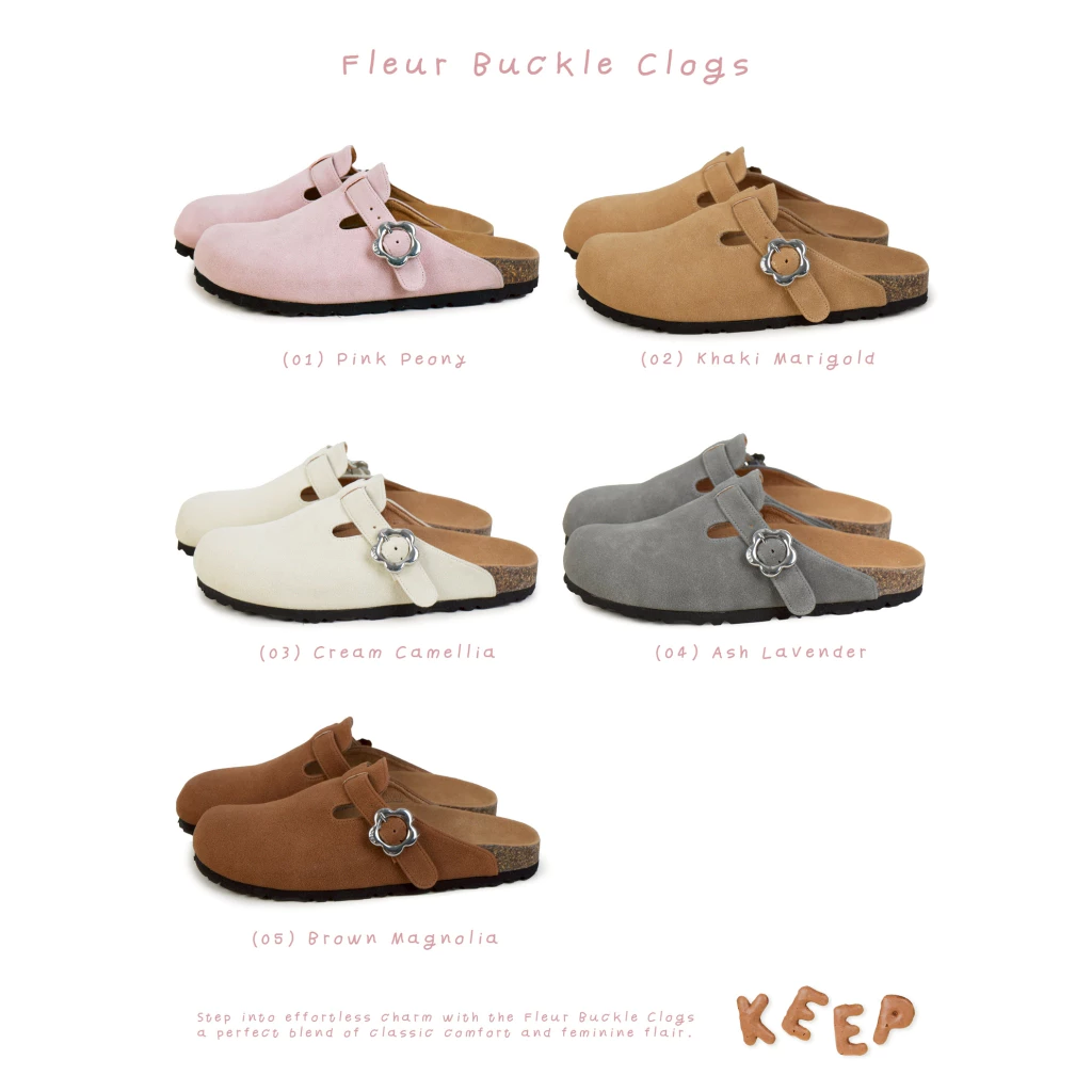 รองเท้ารุ่น Fleur Buckie Clogs by keep (Pre-Order)