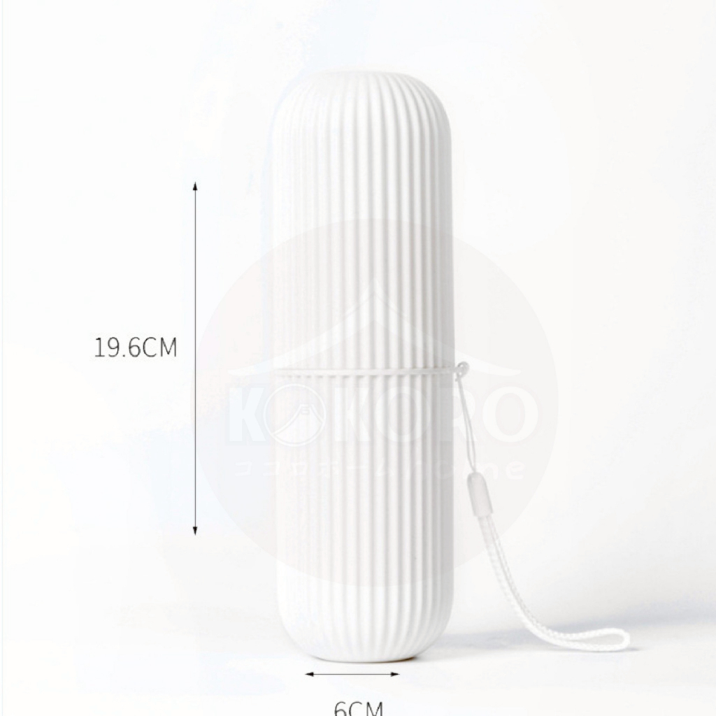 [ส่งด่วน 2 ชม.] Kokoro Home กล่องเก็บแปรงสีฟันพกพา พร้อมช่องใส่ยาสีฟัน กล่องพลาสติกแบบพกพา สำหรับเที่ยวใช้ในออฟฟิศ MB292 - รูปที่ 4