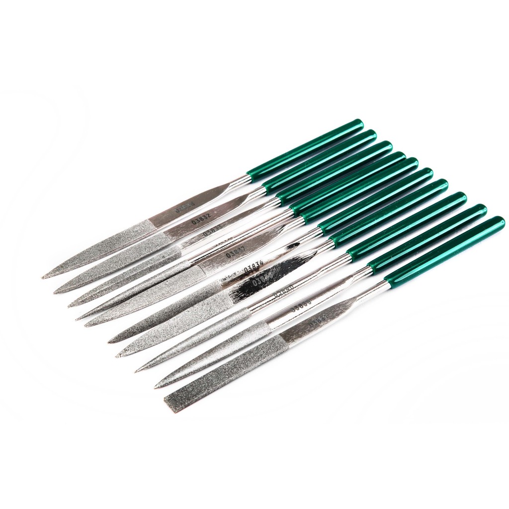 SATA 03830 ชุดตะไบเพชร 10 ชิ้น 4X160MM ความหยาบ D150 ผลิตจากเหล็ก#45และเพชรแข็งพิเศษ เหมาะกับตะไบวัสดุที่มีความแข็งสูง