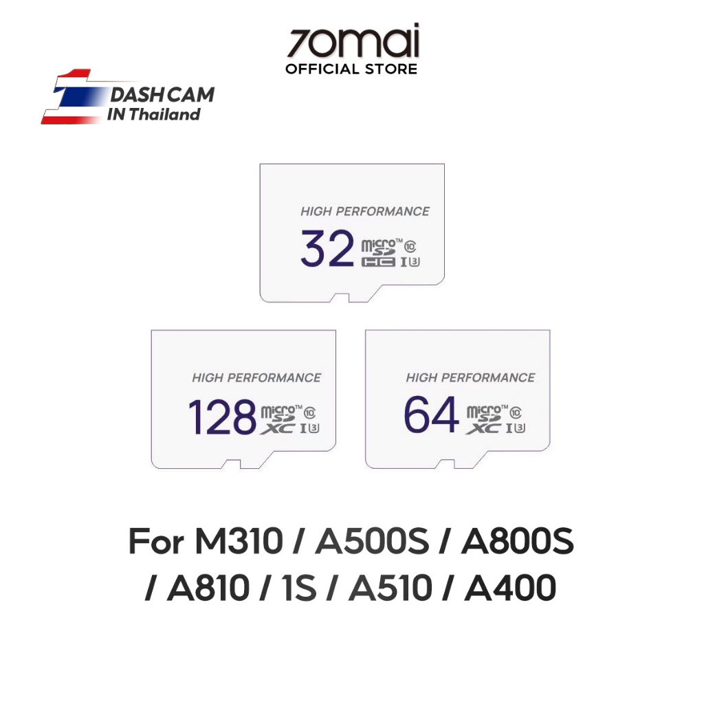 Ultra Micro SDcard 32GB 64GB 128GB Dash Cam กล้องติดรถยนต์ TF Card For M310/A500S/A800S/A810/1S/A510/A400