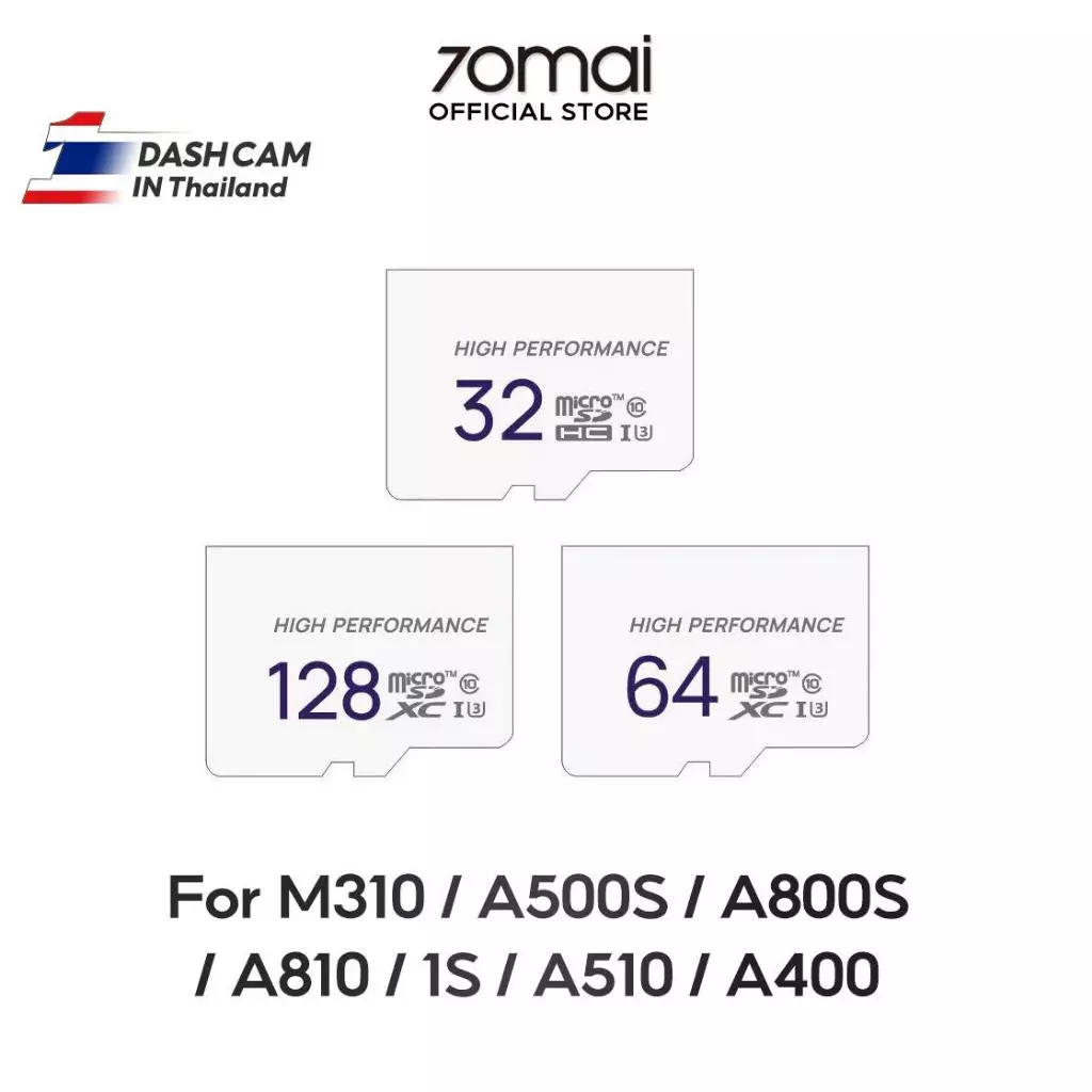 Ultra Micro SDcard 32GB 64GB 128GB Dash Cam กล้องติดรถยนต์ TF Card For M310/A500S/A800S/A810/1S/A510/A400 thumbnail 4
