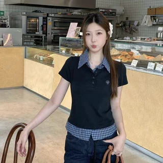 พร้อมส่งจากกทม เสื้อยืดแขนสั้นคอปก เสื้อคอปกกระดุมหน้า ผ้านิ่มเสื้อยืดเบสิคปัก🎀Velca