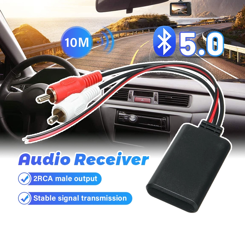 บลูทูธรถยนต์ 5.0 ใช้ไฟ5-24V บลูทูธ รับสัญญาณได้ไกล 30-40เมรต Bluetooth Car  เครื่องรับสัญญาณเสียงBT5.0 Audio