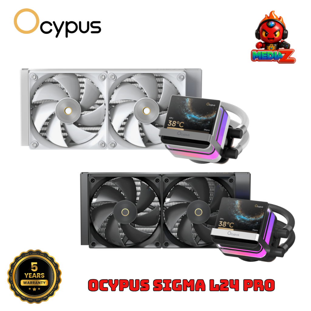 CPU LIQUID COOLER (ระบบระบายความร้อนด้วยน้ำ) OCYPUS SIGMA L24 PRO - BLACK / WHITE-ของแท้ ประกัน 5 ปี